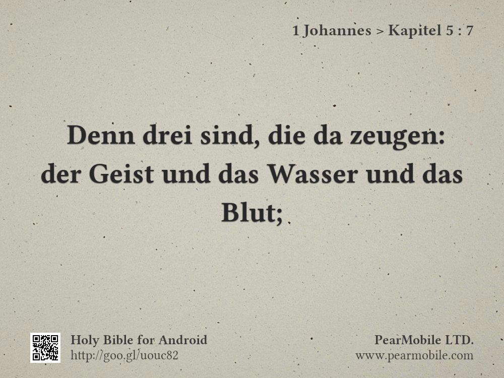 1 Johannes, Kapitel 5:7